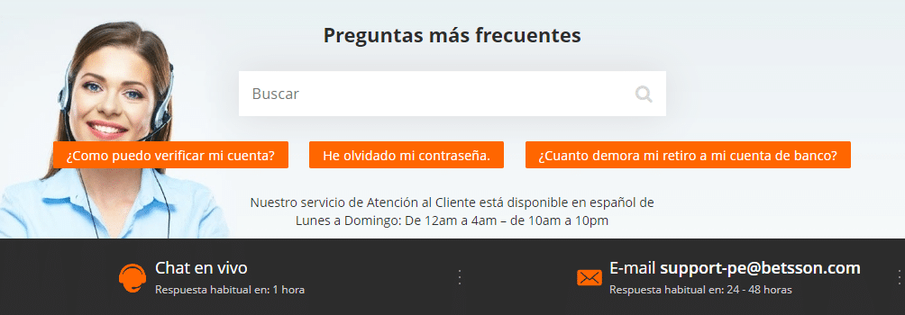 Betsson atención al cliente