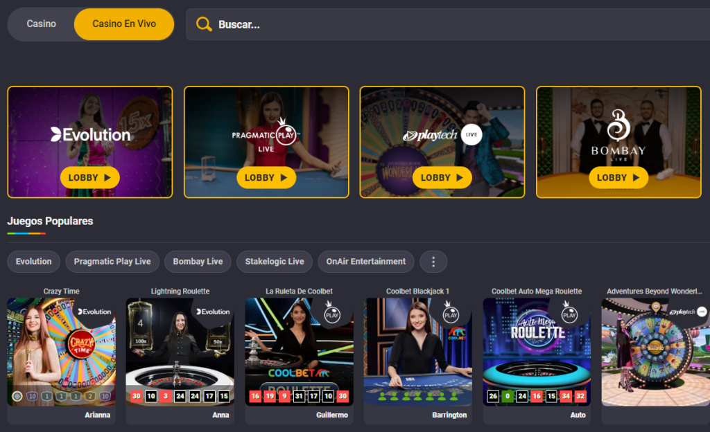 Casino en vivo Coolbet