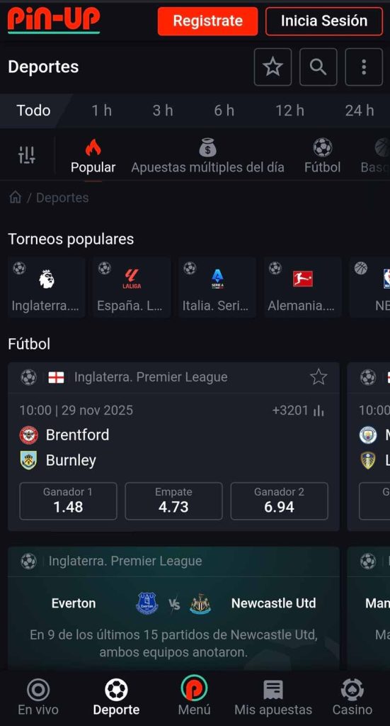 pin up ecuador deportes movil