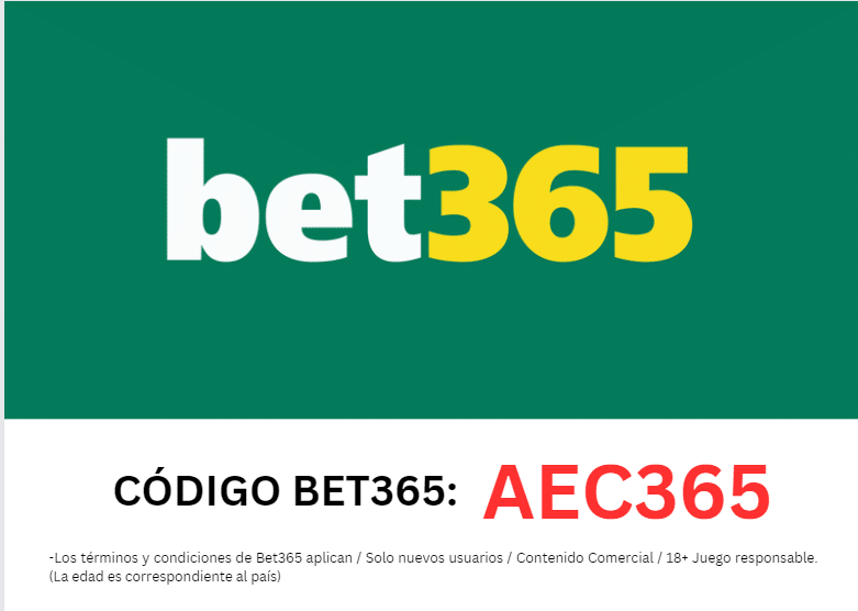 código bonus bet365