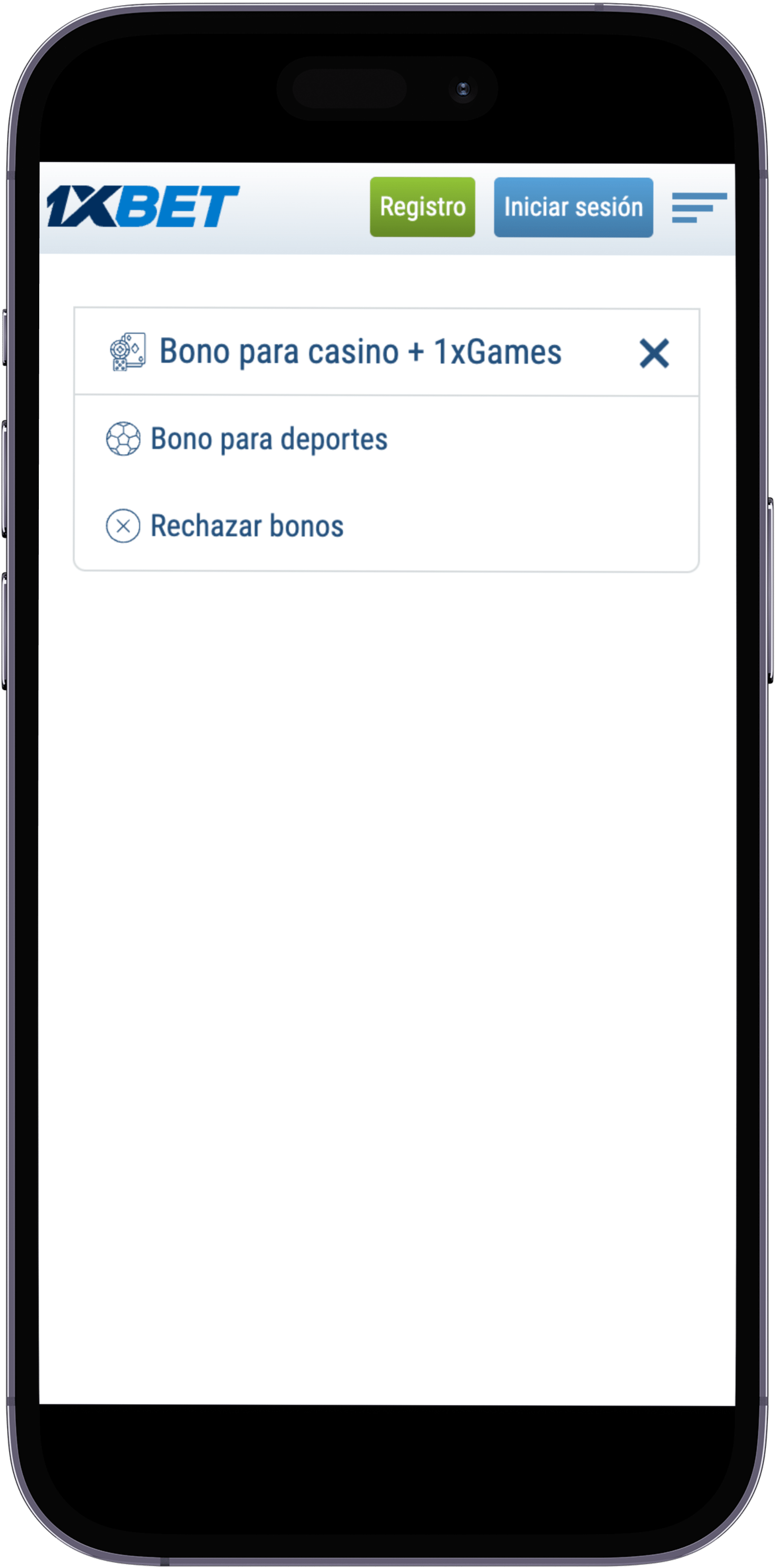 Elige el bono de 1XBet Ecuador